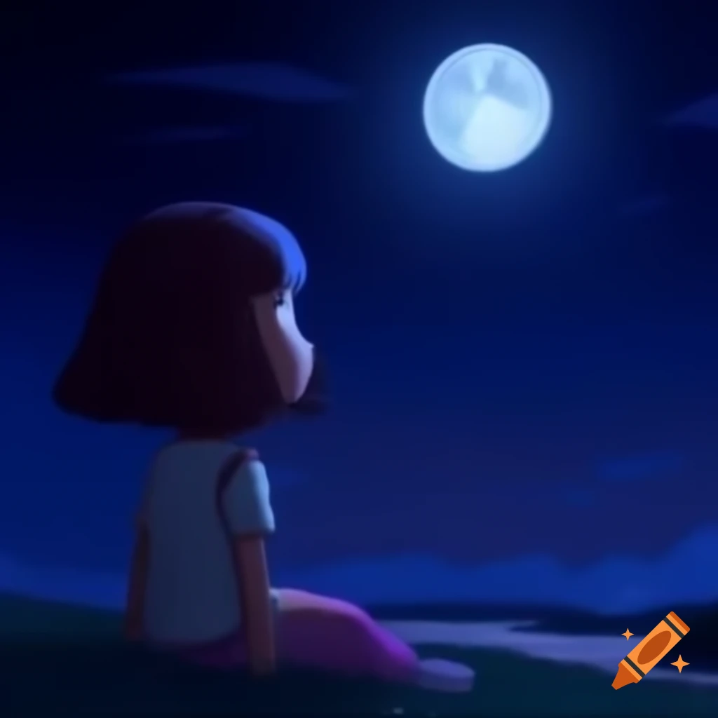 Moonlight alley scene in PlayStation 1 style