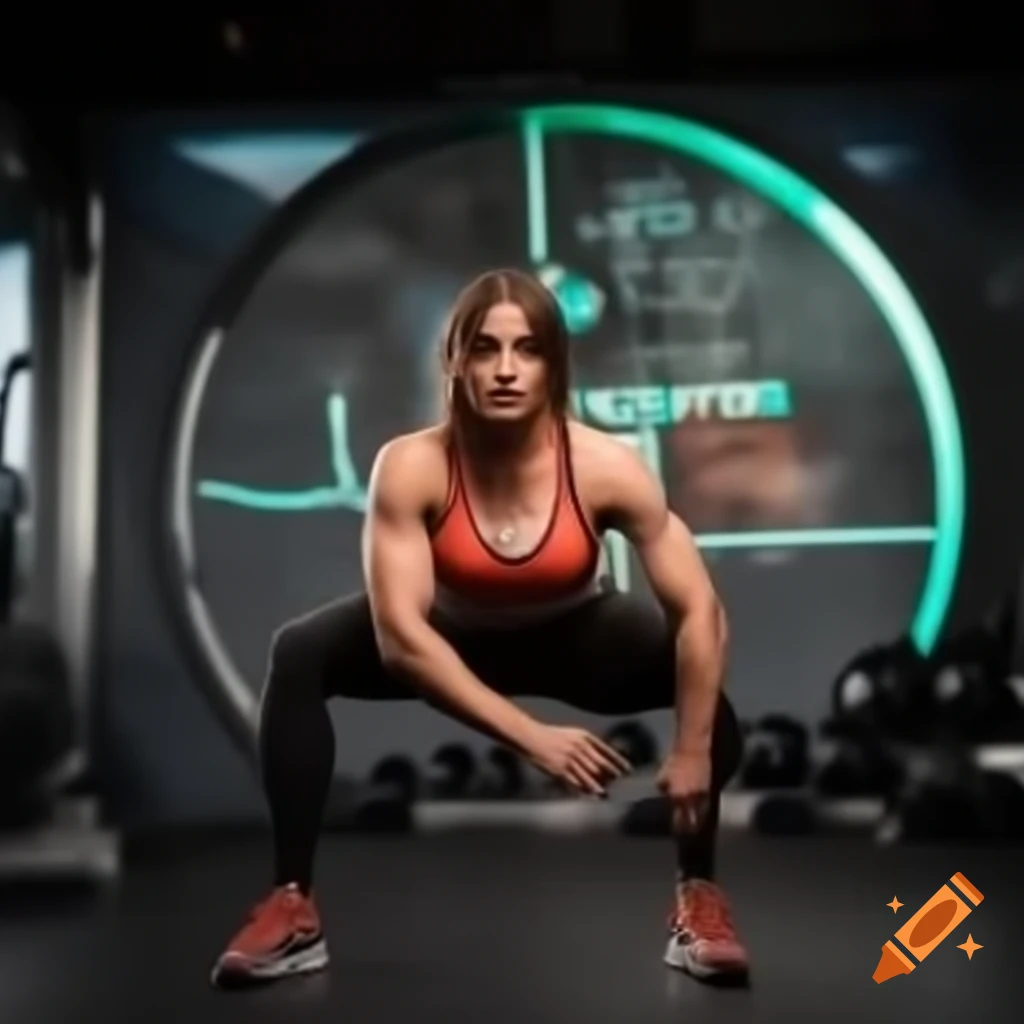 Science fiction themed exercise motivation concept