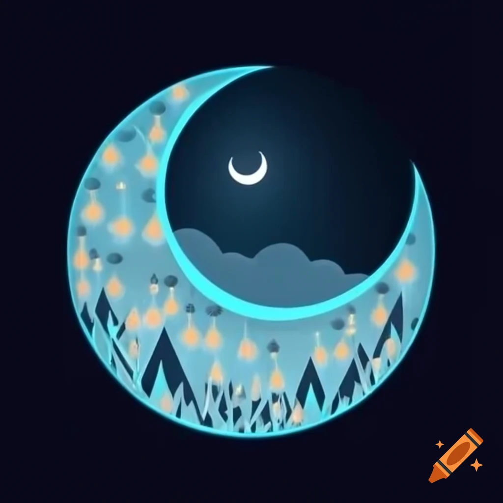Boho style representation of moon phases