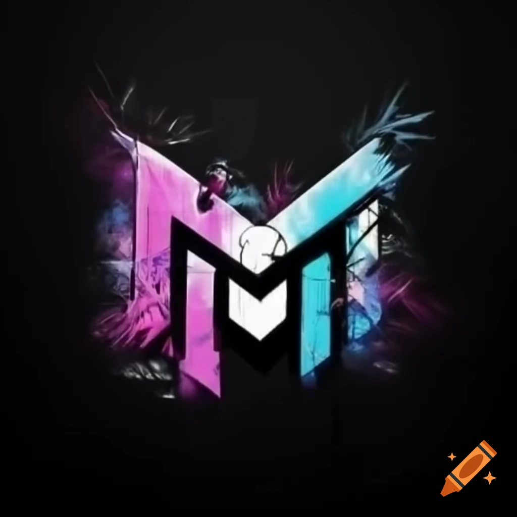 Graffiti letter M logo design