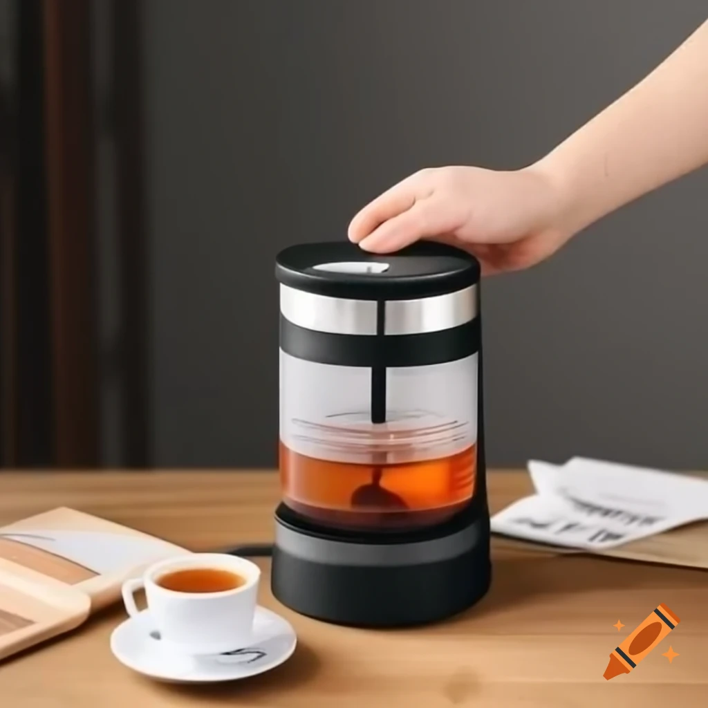 Innovative smart tea maker with box for tea and water tank