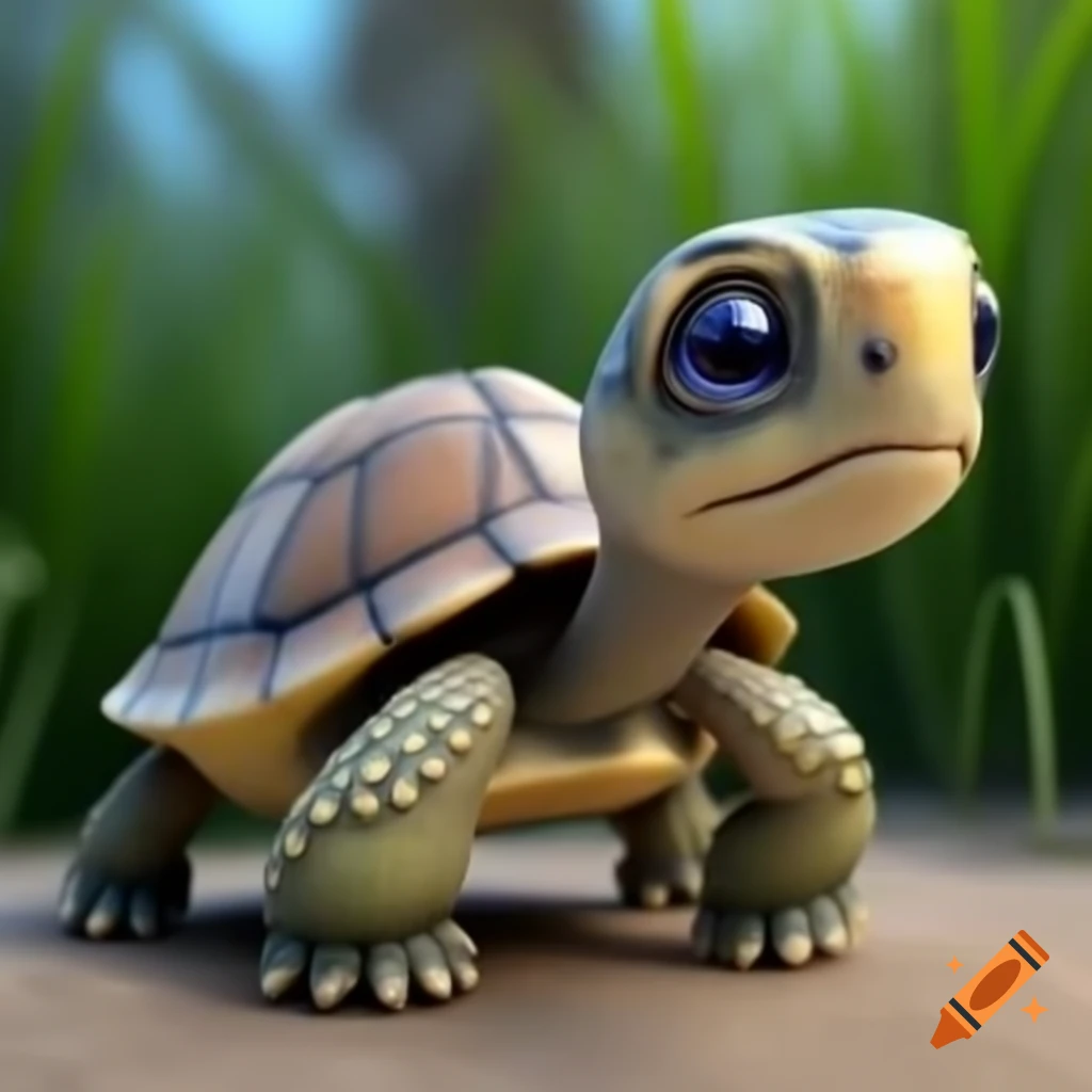 Turtle reaching the finish line