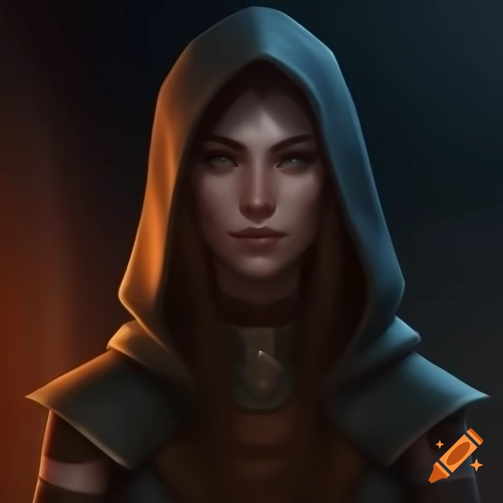 Female rogue character from dungeons dragons on craiyon