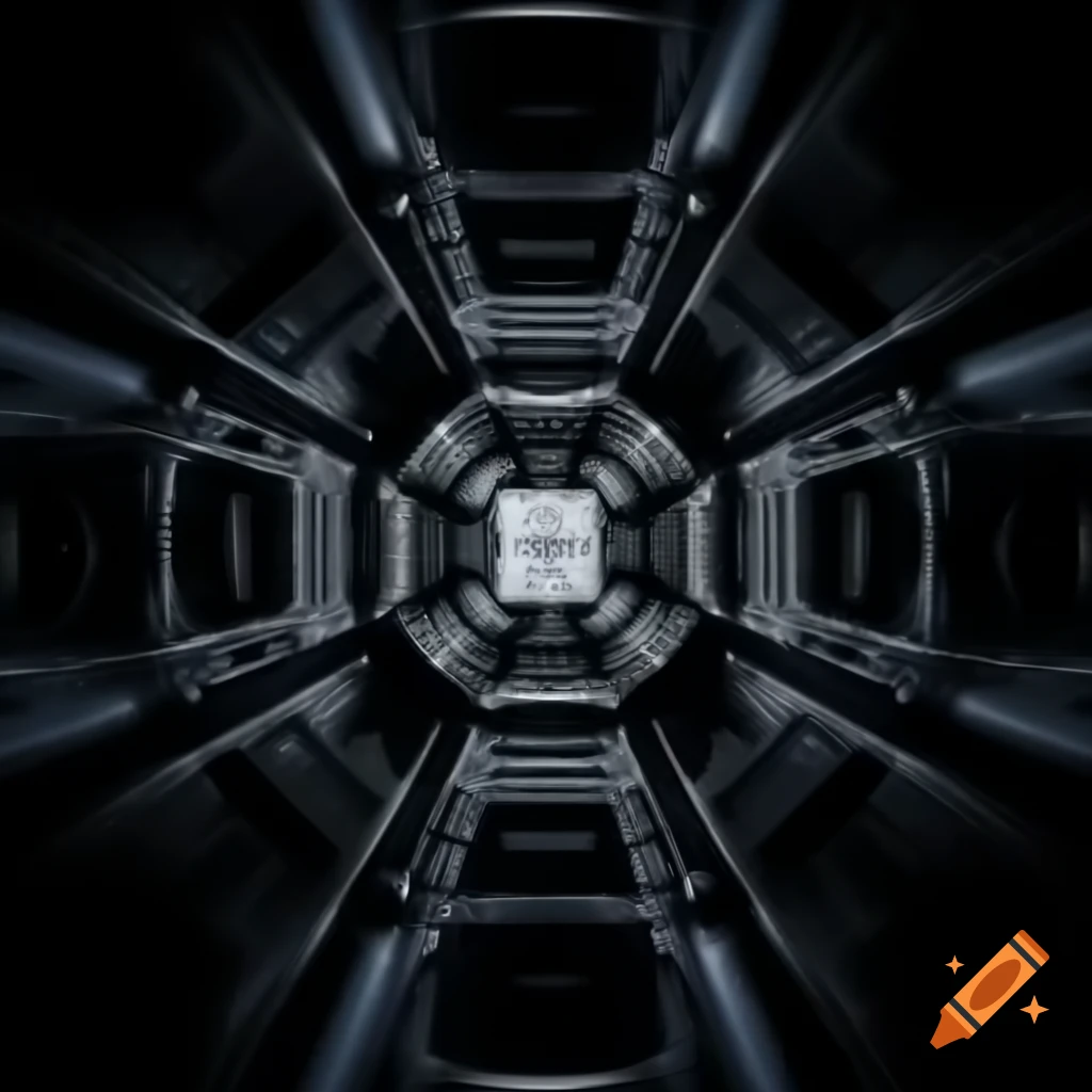 Black Central Processing Unit in perspective view