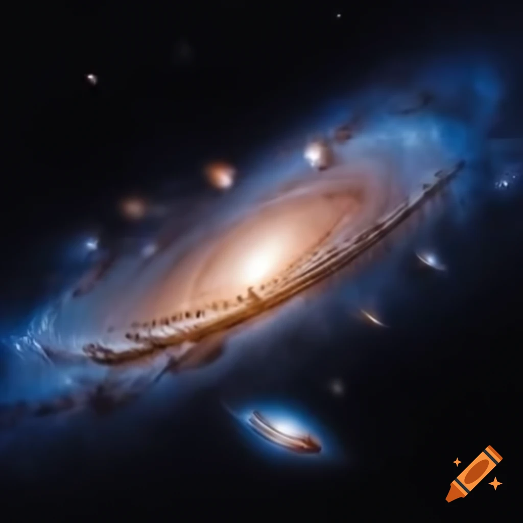 Vivid space galaxy with stars and cosmic colors