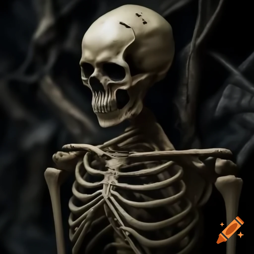Evil skeleton figure