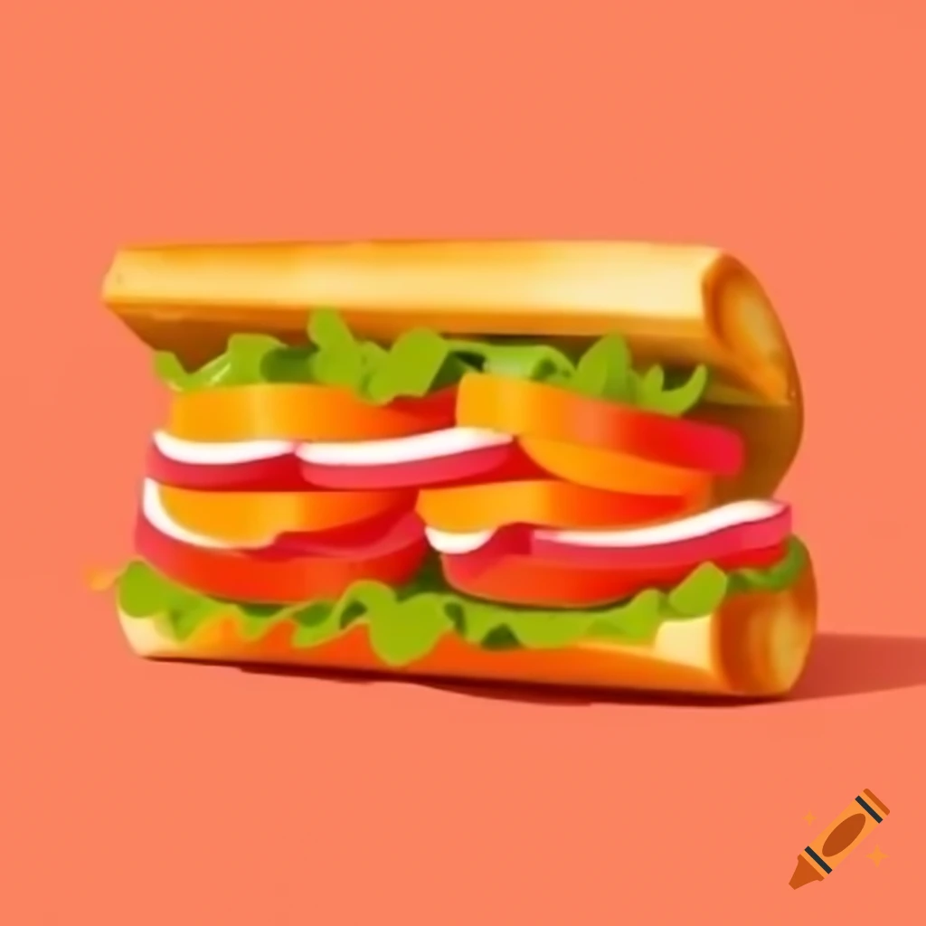 Orange placed in a sandwich