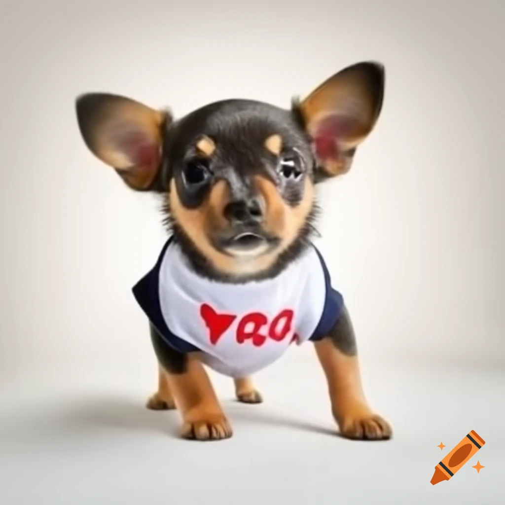Proud puppy wearing quirky 'I Love NY' t-shirt