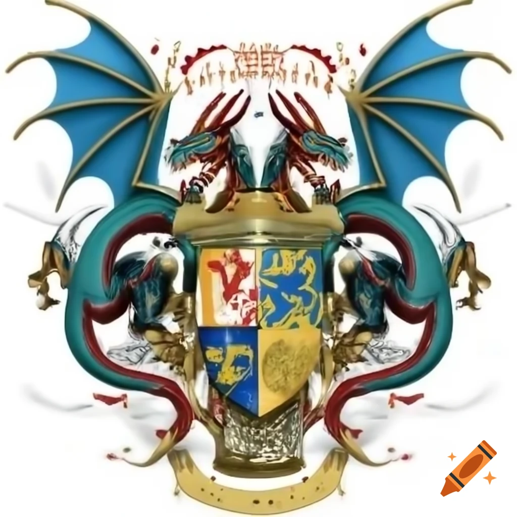 Coat of arms featuring dragons and the letter L