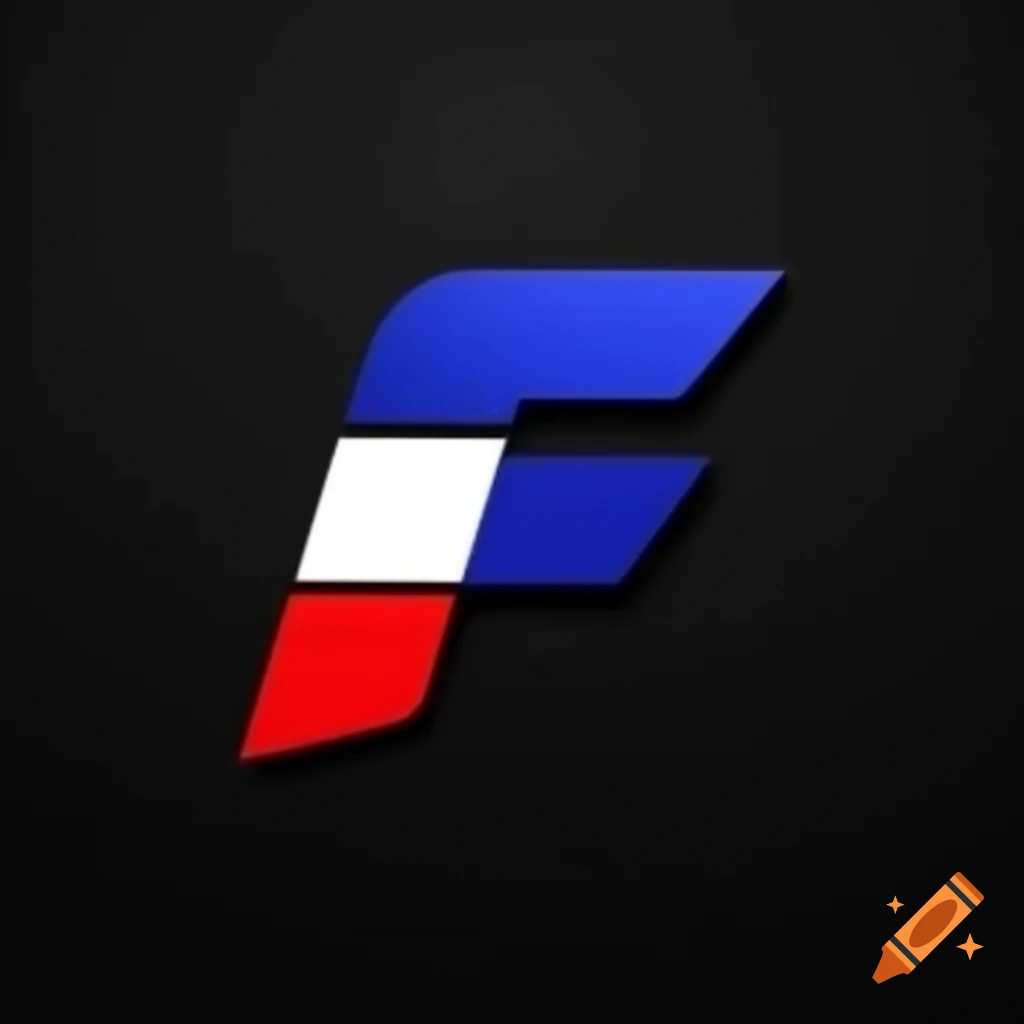 Luxury logo design featuring letter F in French colors