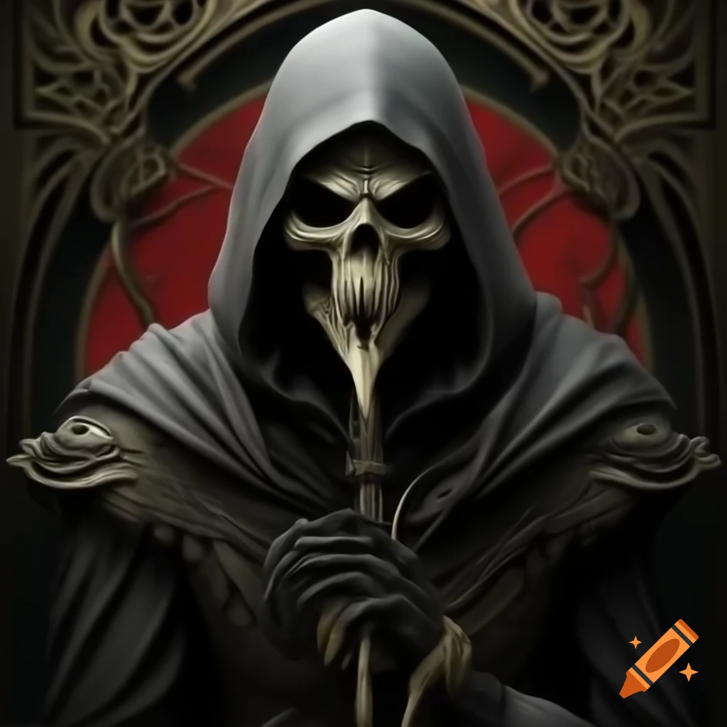 Reaper depicted in Art Nouveau style