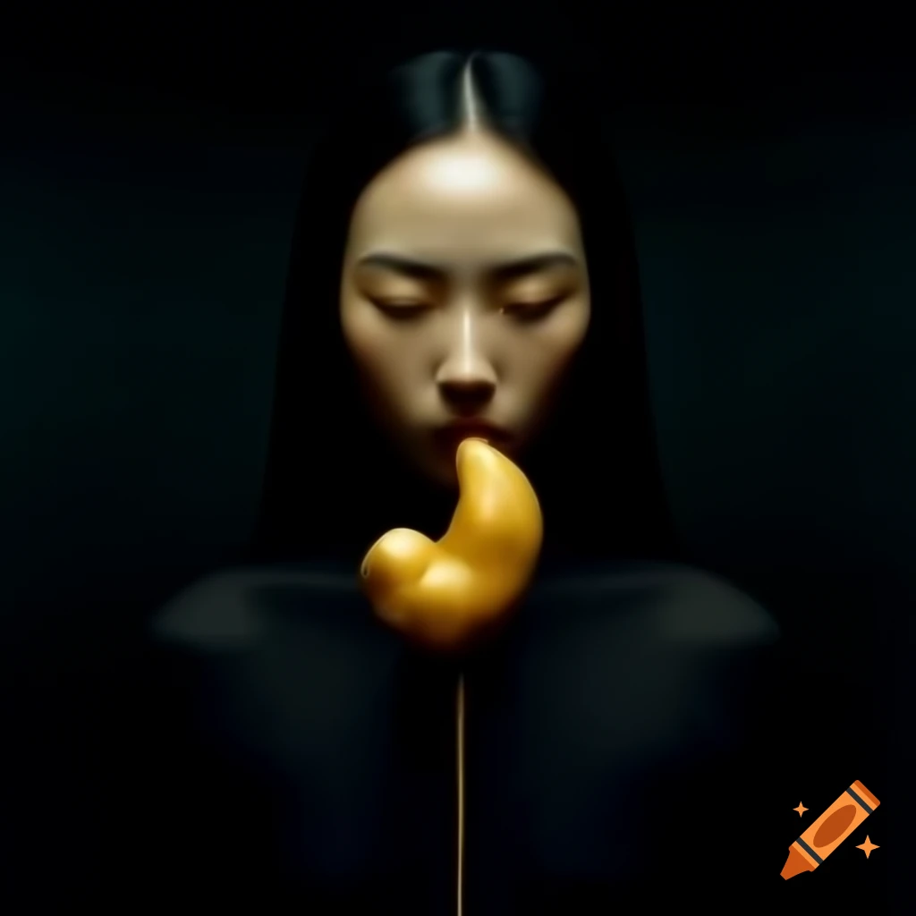 Large photorealistic cashew showcasing ultra realism
