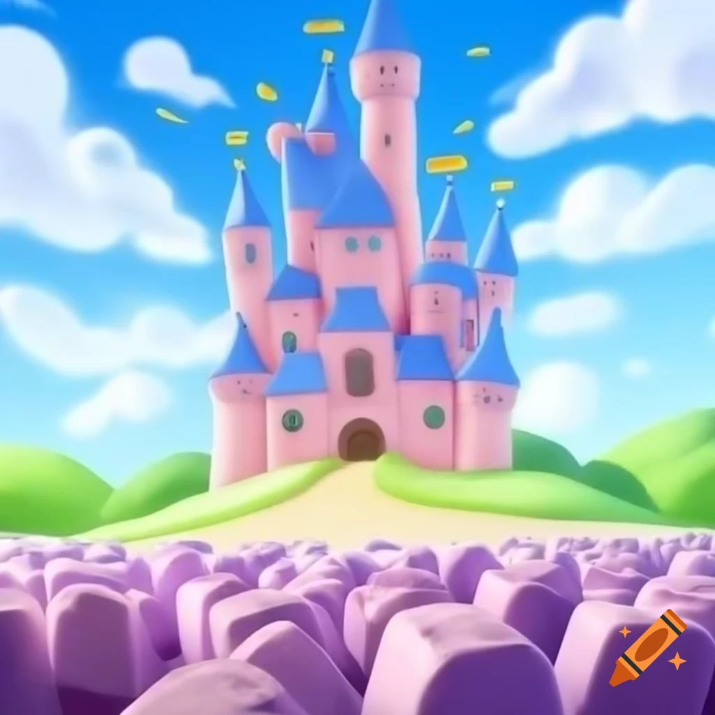 Castle constructed from marshmallows on Craiyon