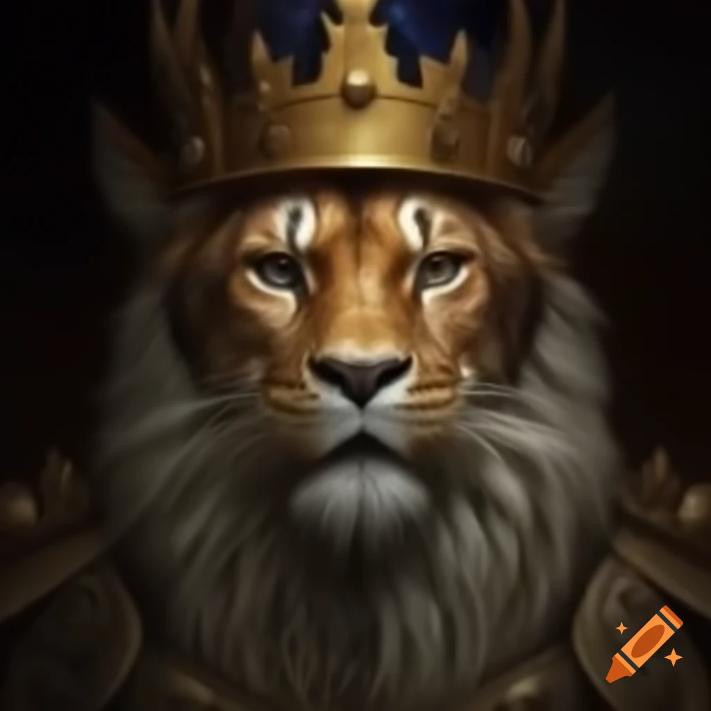 Regal depiction of a king
