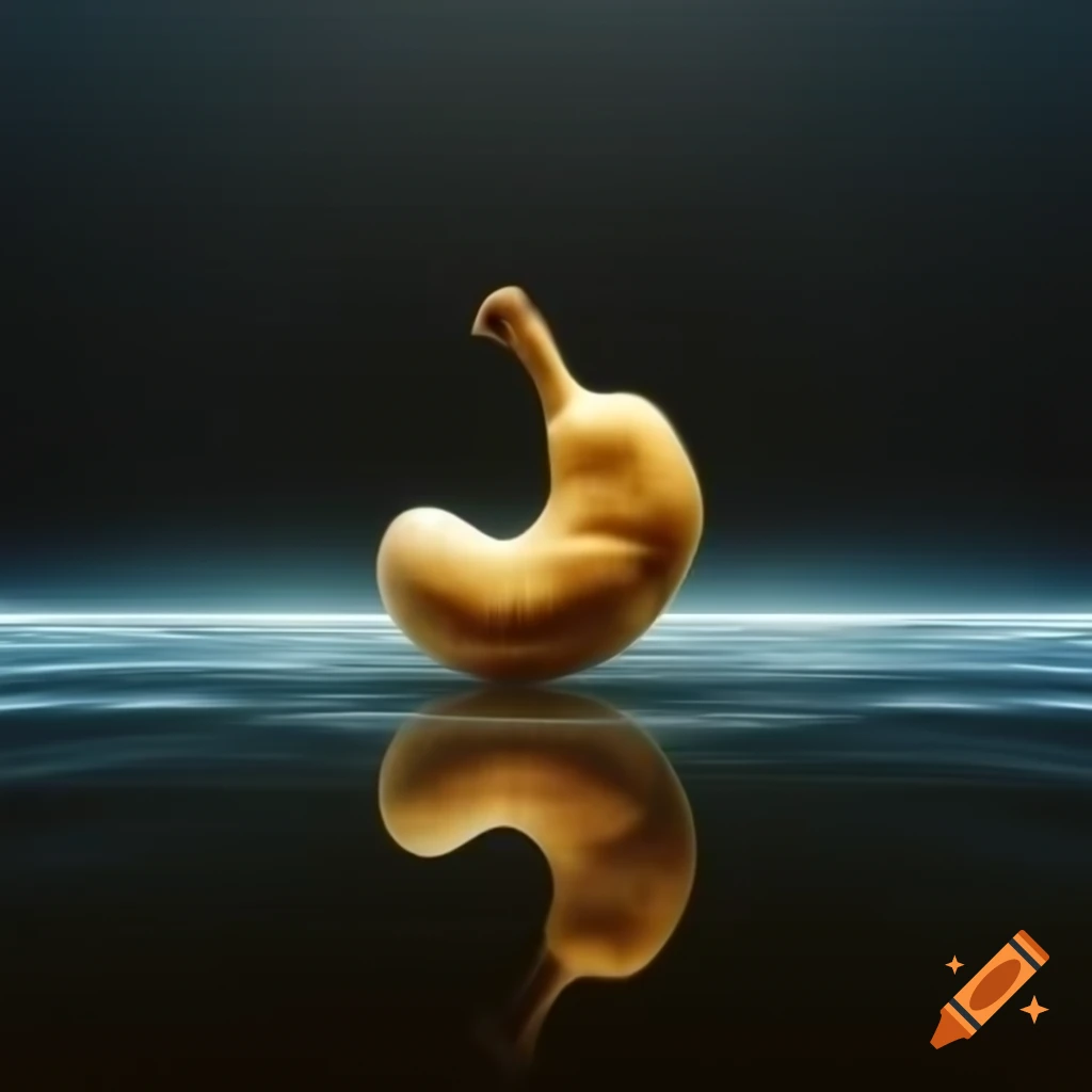 Large single cashew in photorealistic detail