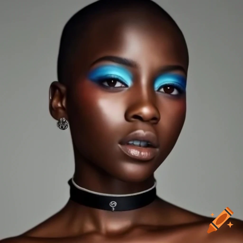 High-resolution portrait of an african american woman with dark skin ...