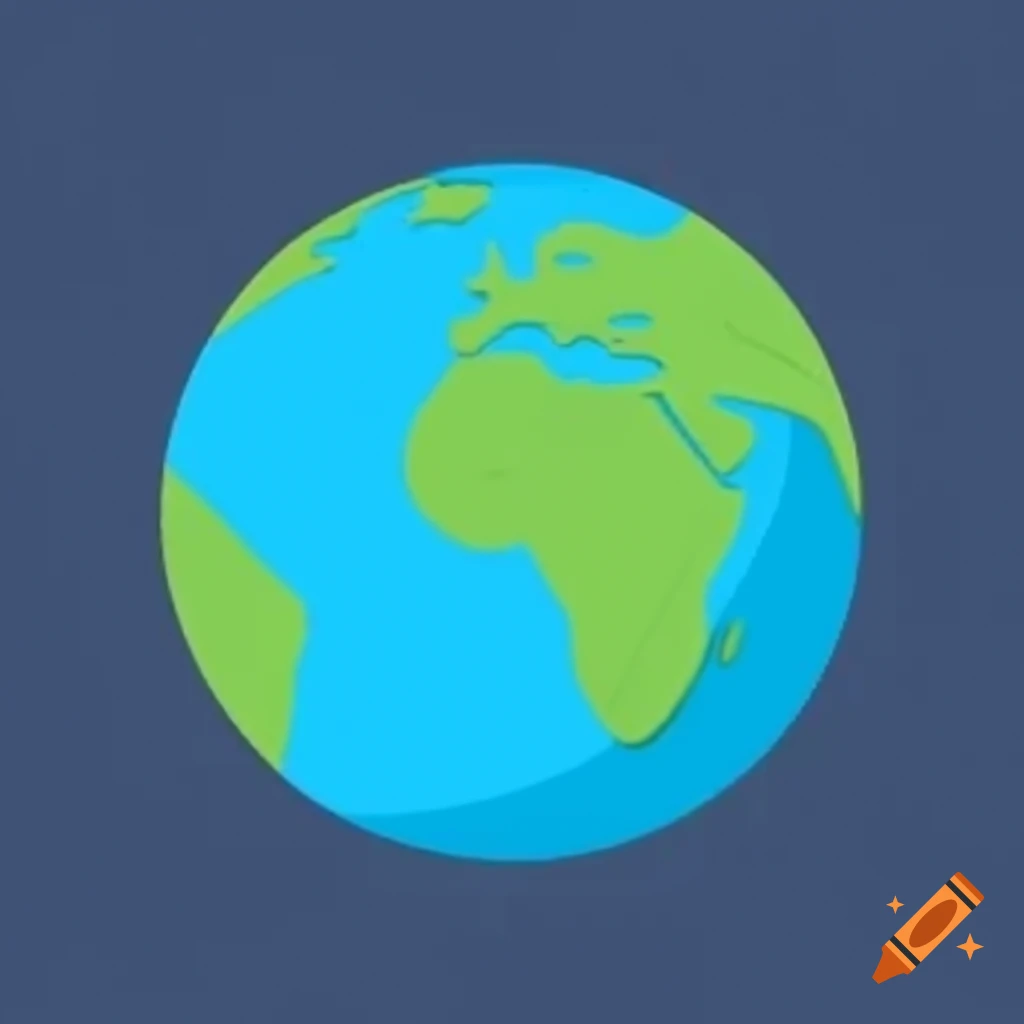 Flat design illustration of Earth