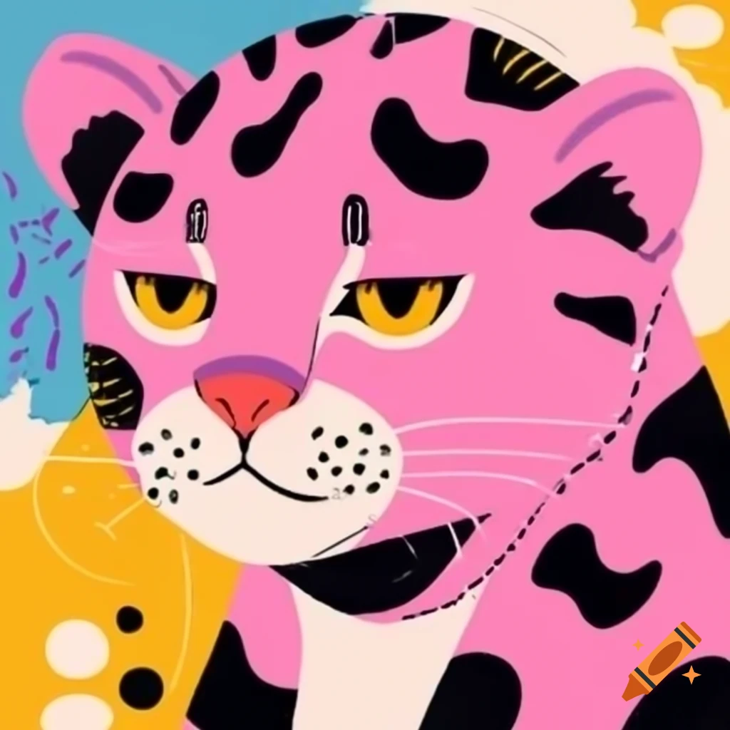 Custom pink leopard with yellow spots