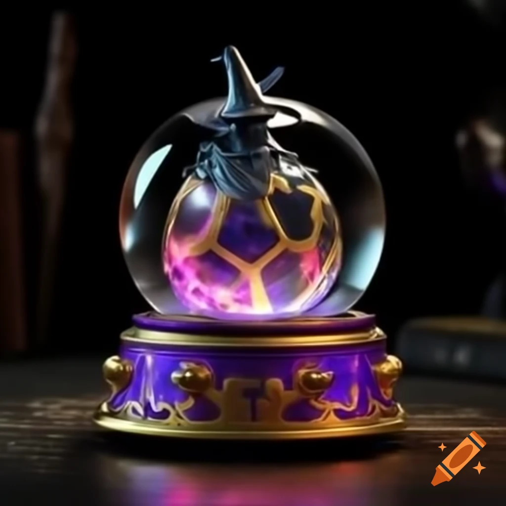Witch's crystal ball with a soccer theme