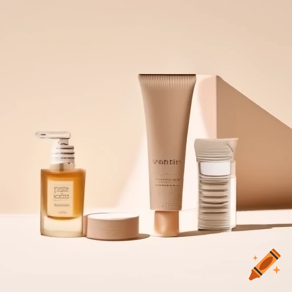 Set of eco-friendly skincare products including lotion, soap, and perfume in elegant slide-to-open packaging