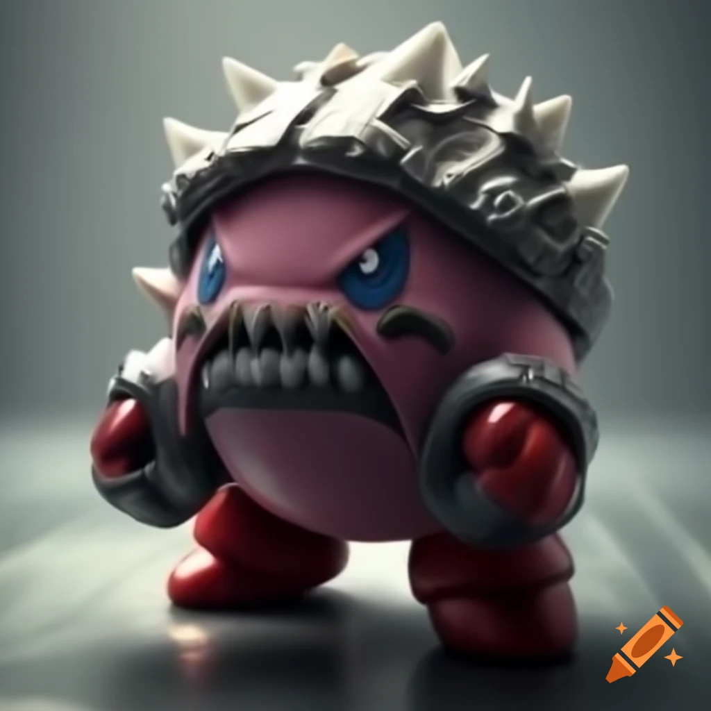 Top down reference pose of Kirby-like creature from Resident Evil 2