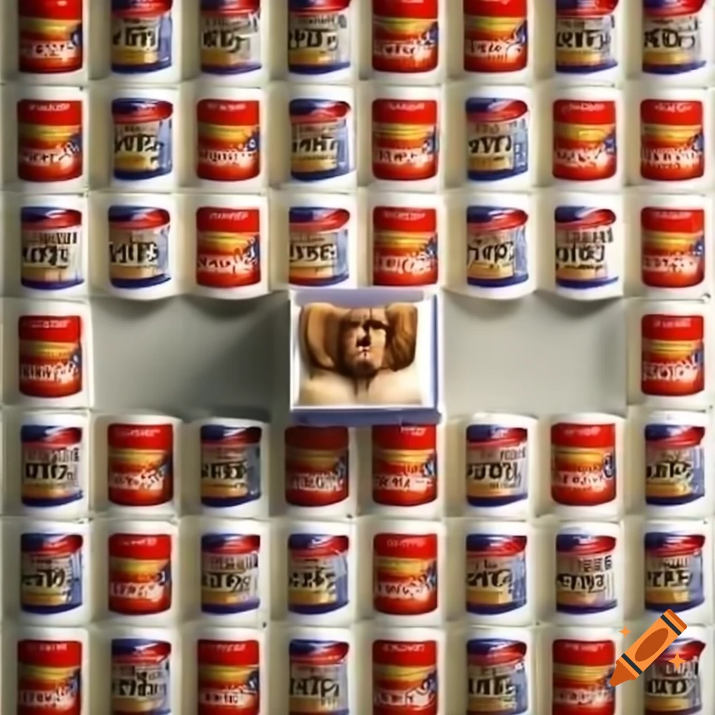 Magazine ad design showcasing cans of dog food with Donald Trump's image