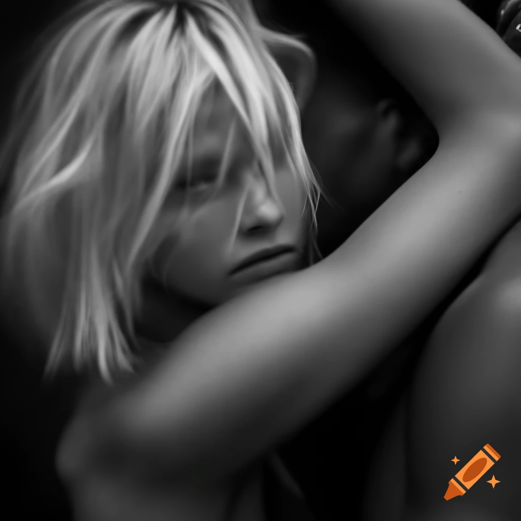 Close-up portrait of a blonde woman with a foggy background, similar to Zara Larsson