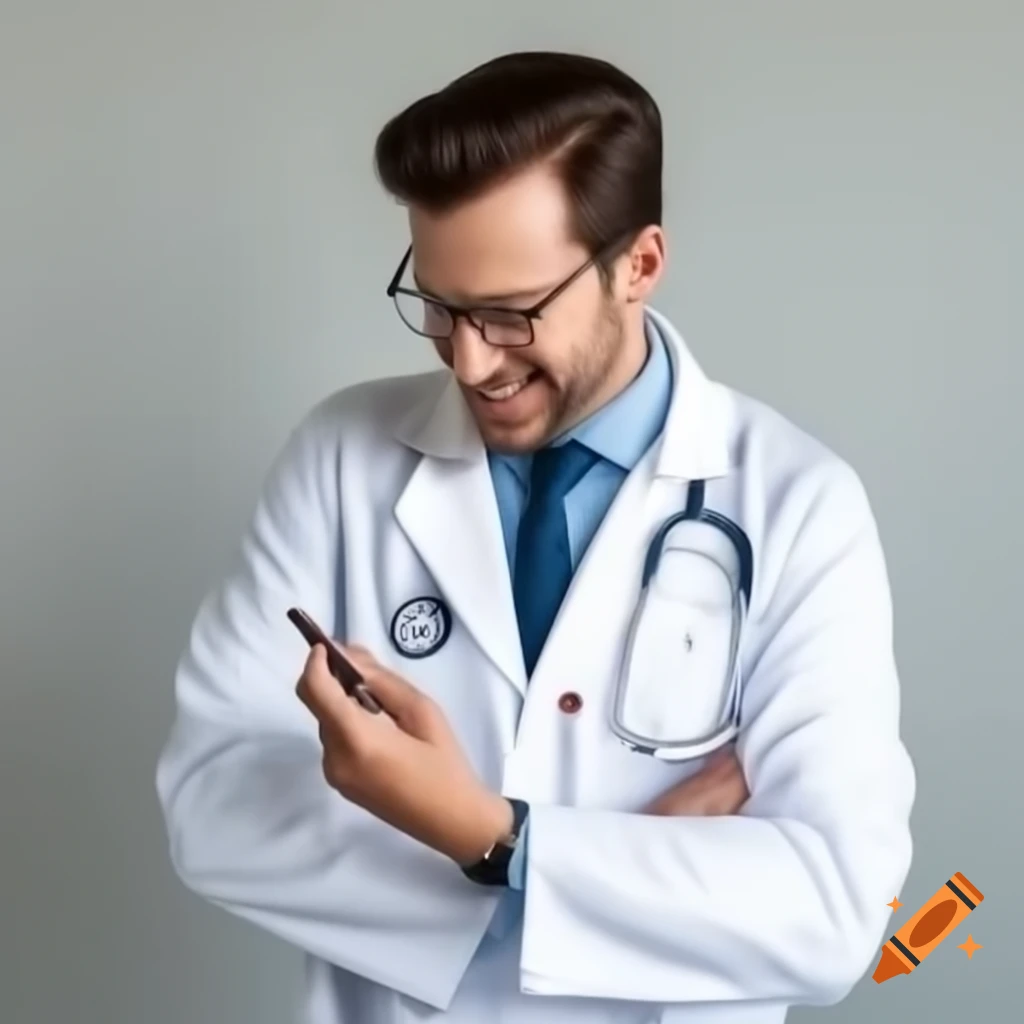 Young doctor joyfully using luxury pen