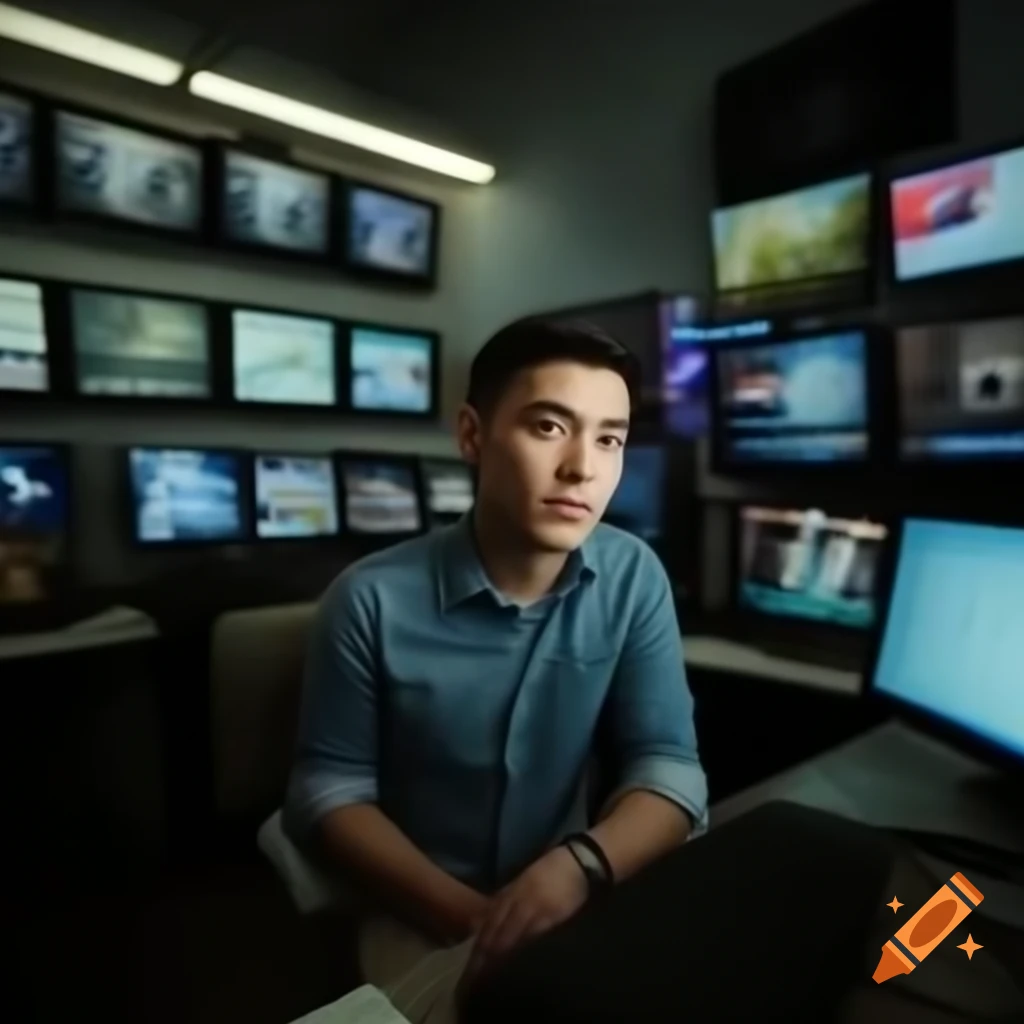 Portrait of a customer influencer in the PC market in his room