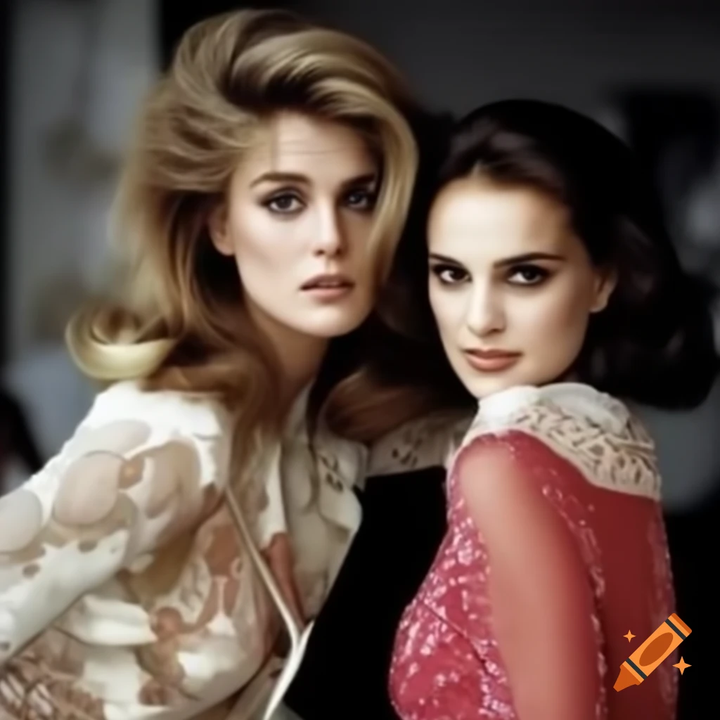 Hyper-realistic portrait of a mesmerizing European actress combining features of iconic actresses