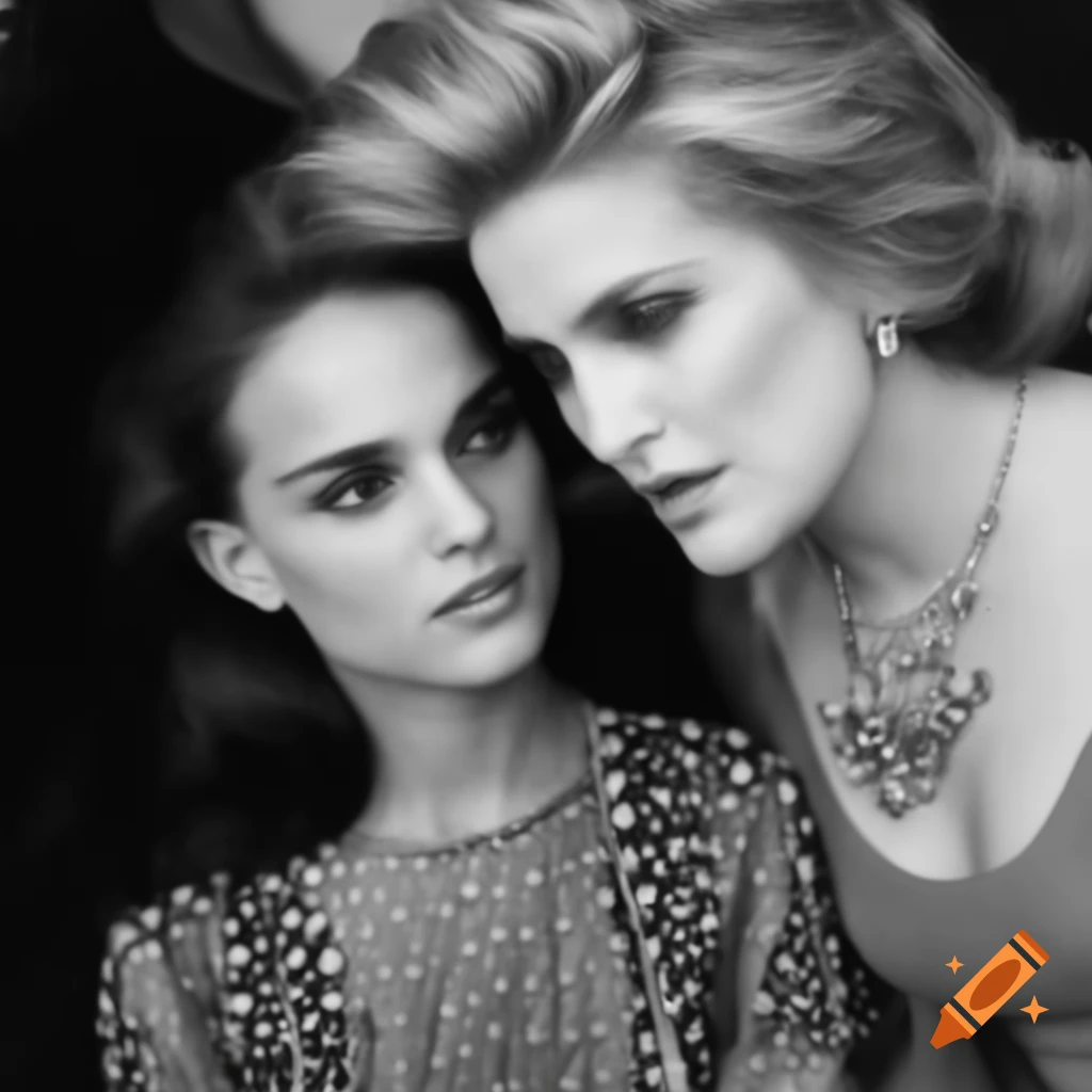 Hyper-realistic portrait of a beautiful European actress resembling iconic stars