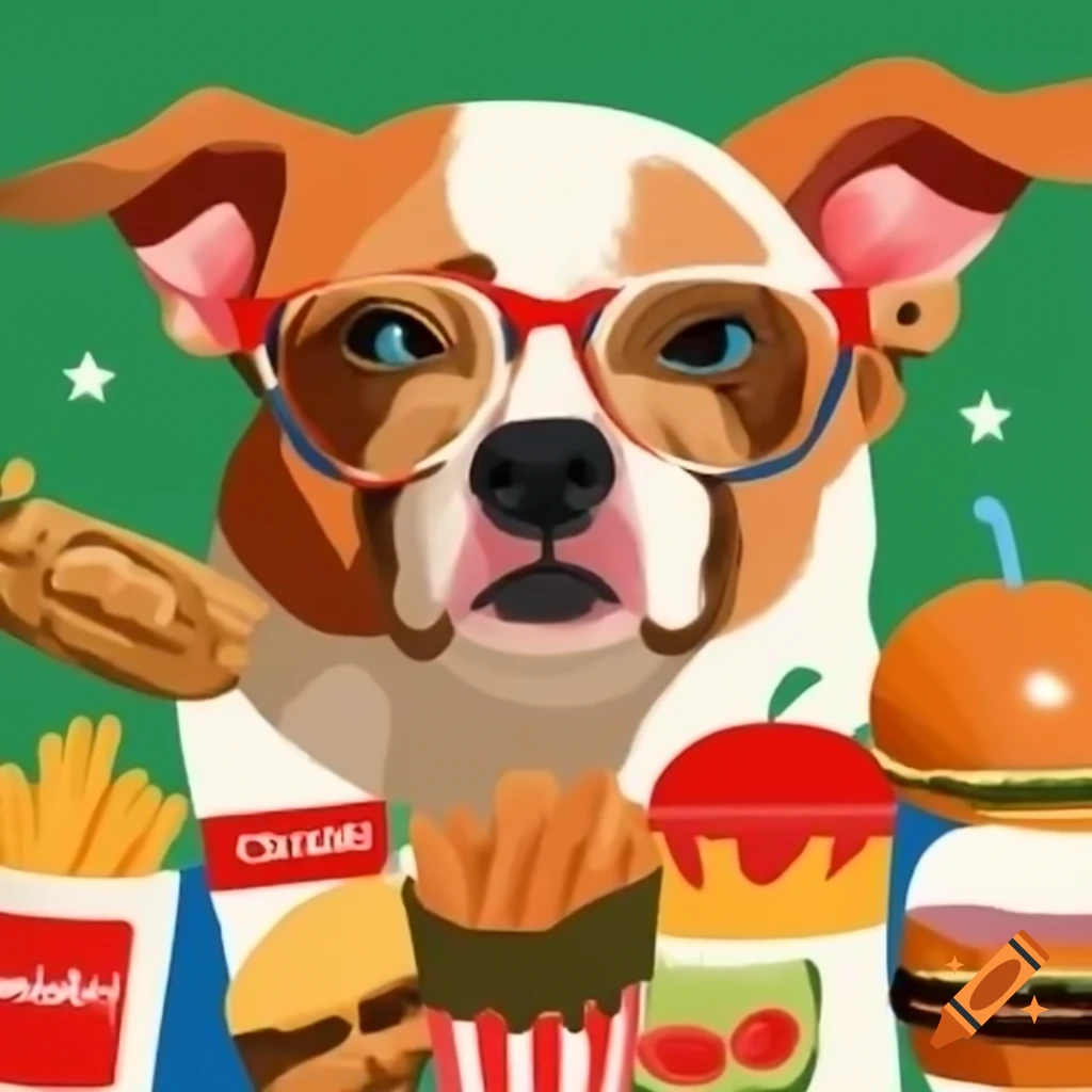 Dog food labels featuring Donald Trump's face