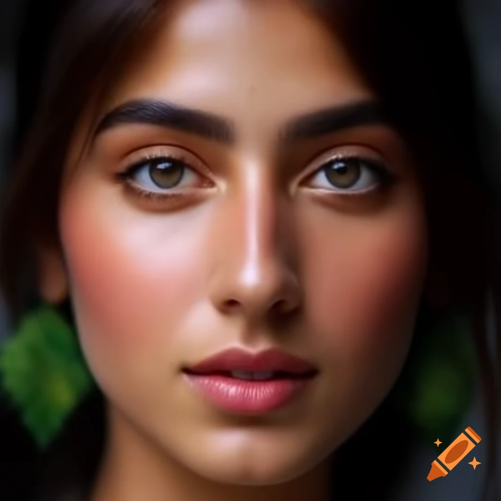 Unique half-Japanese half-Iranian woman with minimal make-up in natural light