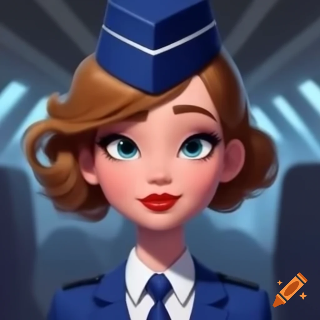 Human sized Cat In Flight Attendant Uniform Serving Drinks Inside Human sized Cat In Flight Attendant Uniform Serving Drinks Inside