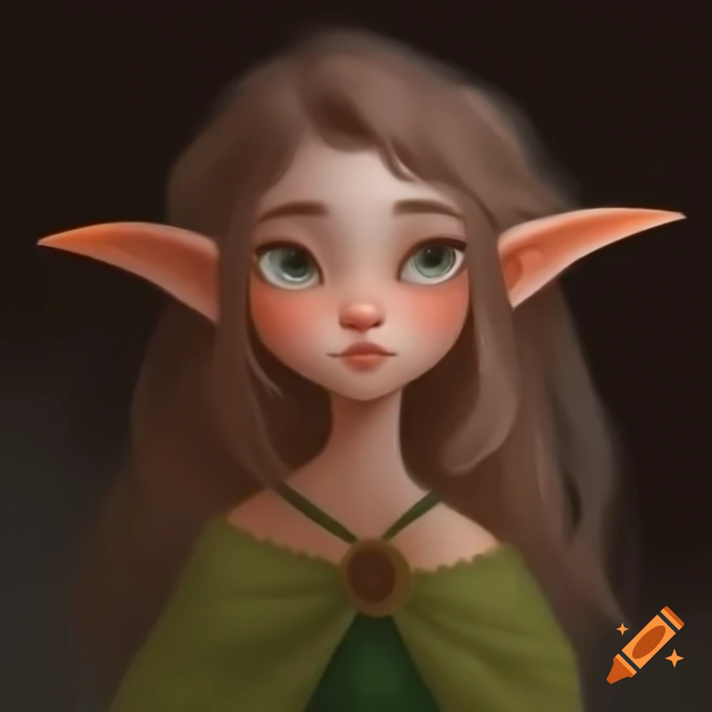 Group of nine girl elves in fantasy setting