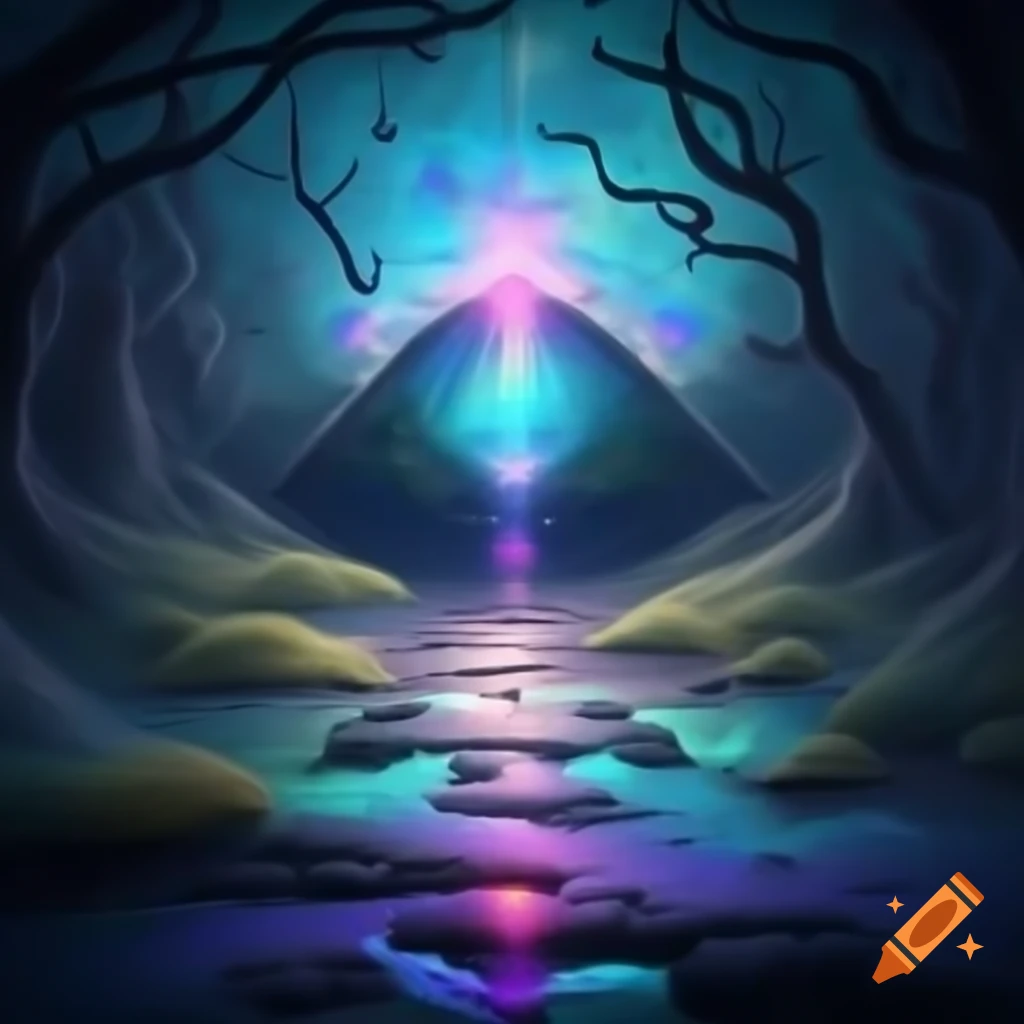 Abstract representation of harmonious sounds creating a peaceful atmosphere