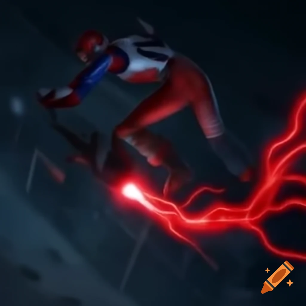 Two Wizards In Red And White Battling With Lightning Weapons In A Vivid two-wizards-in-red-and-white-battling-with-lightning-weapons-in-a-vivid