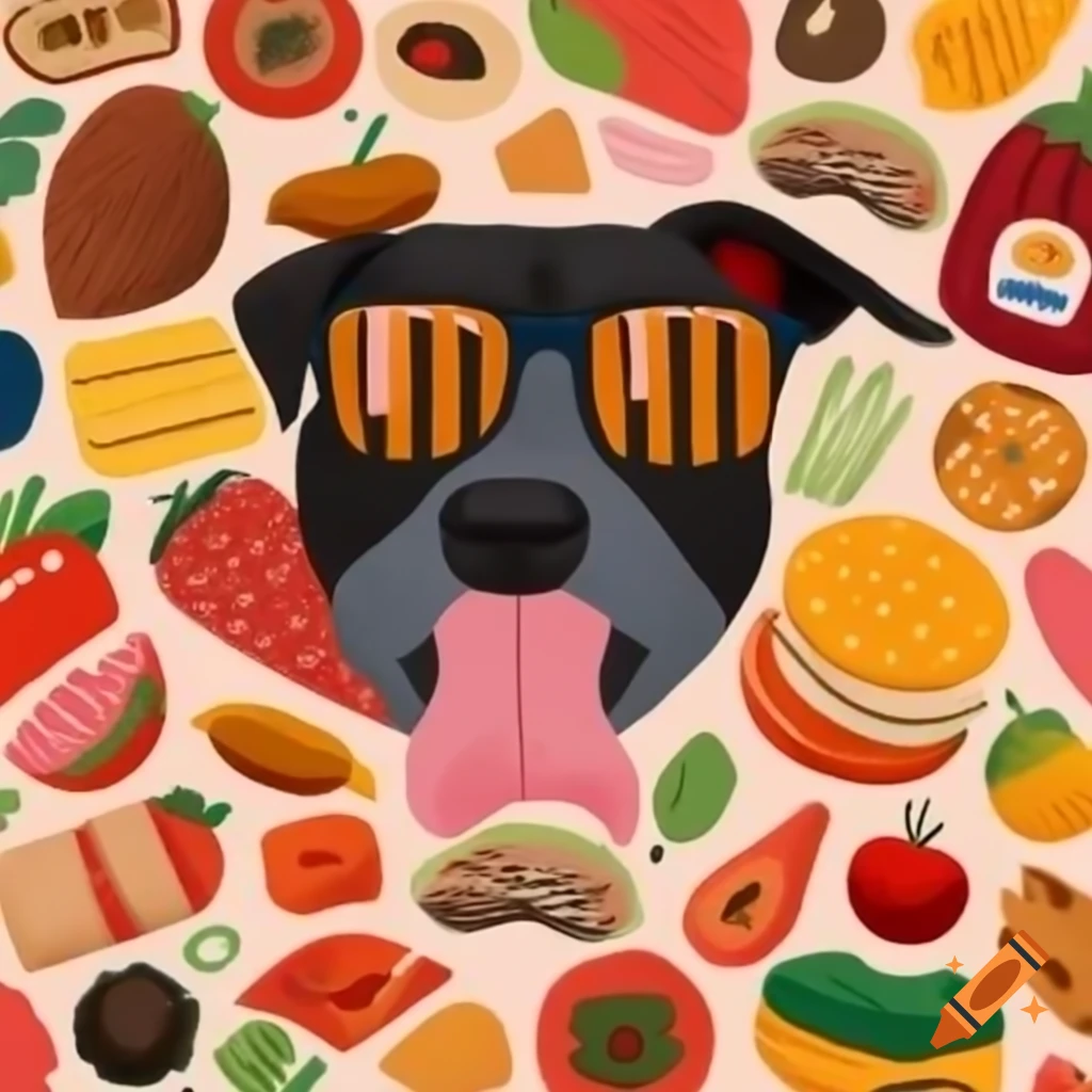Dog food labels featuring Donald Trump's face