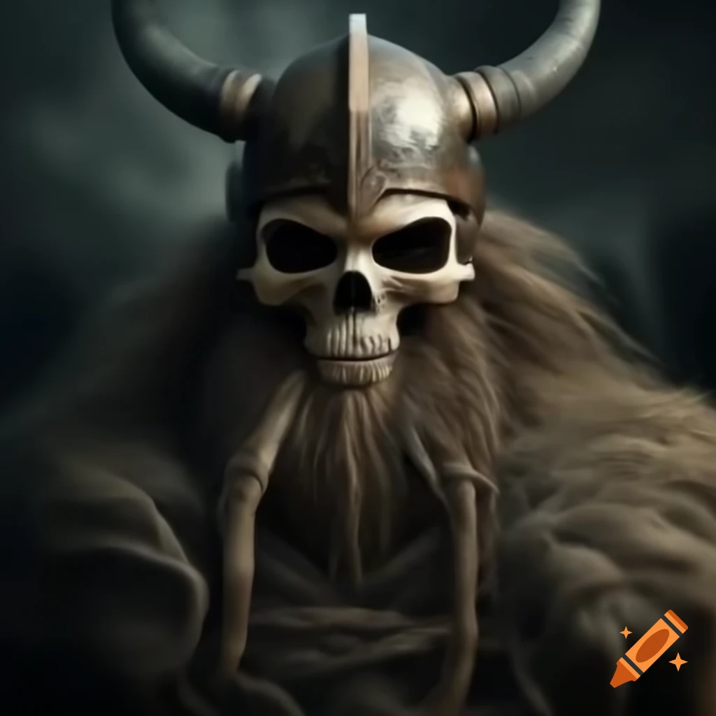 Viking skeleton illustration