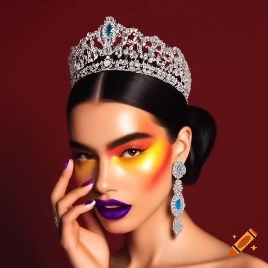 Ultra realistic model with glowing skin and 90s glam aesthetic on craiyon