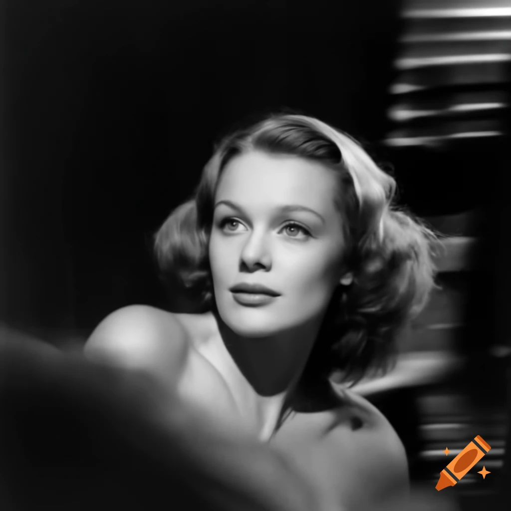 Hyper-realistic portrait of a beautiful young European actress resembling classic icons