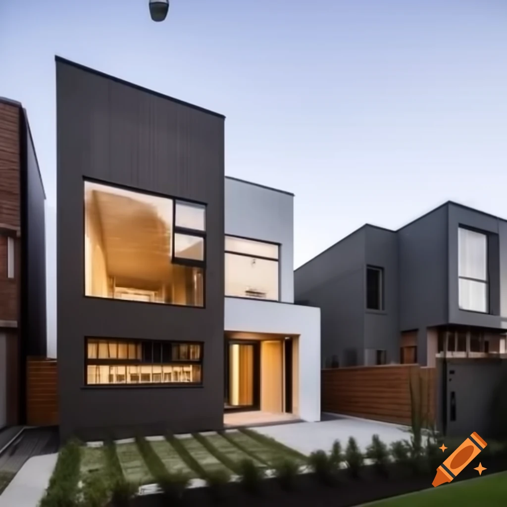 Modern houses architectural project presentation