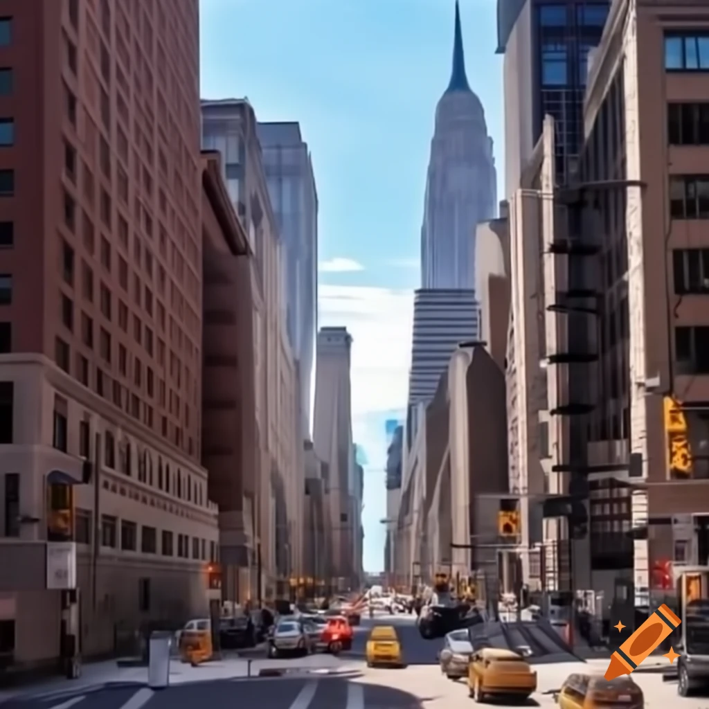 New York City illustrated in comic style
