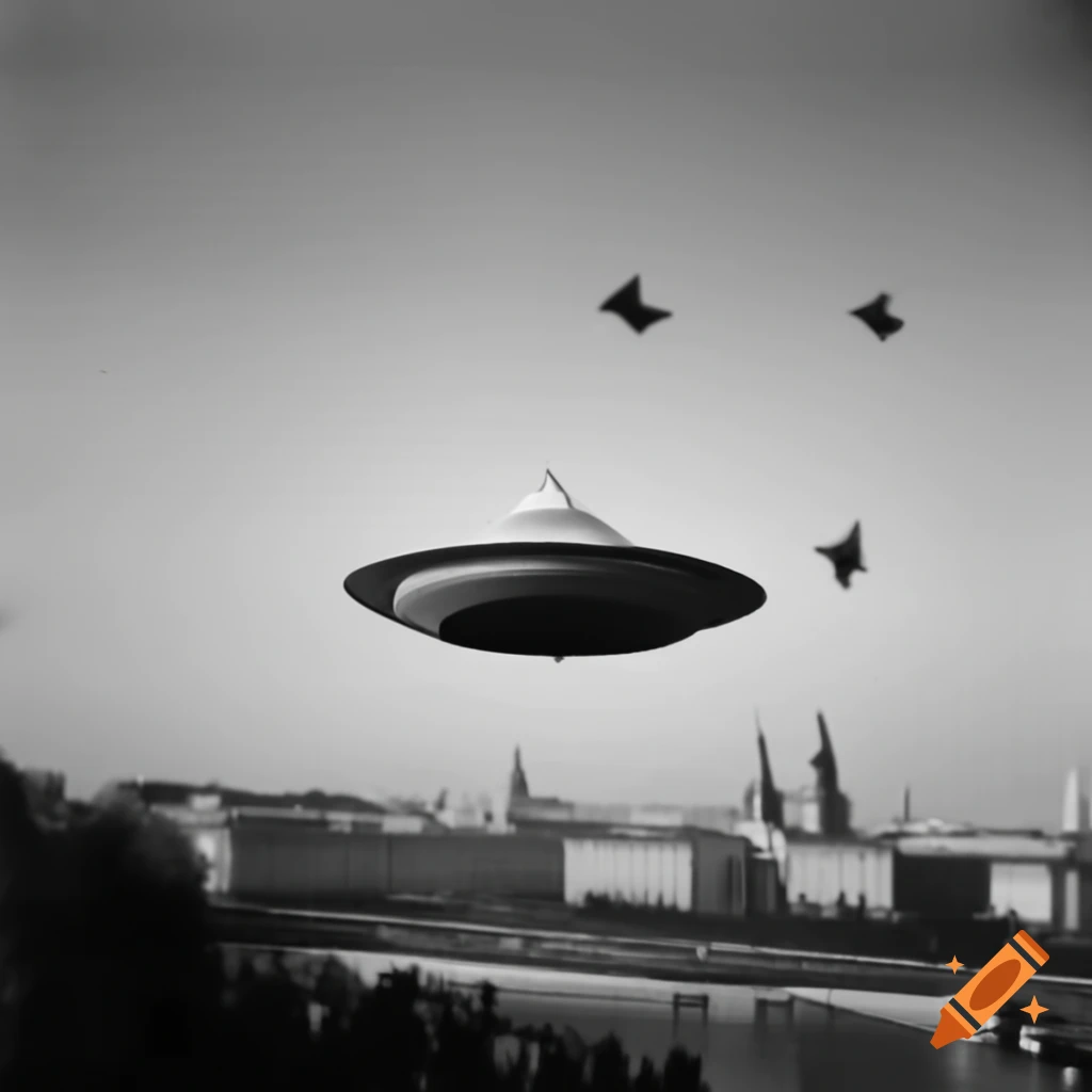 Flying saucer shooting lasers over Moscow