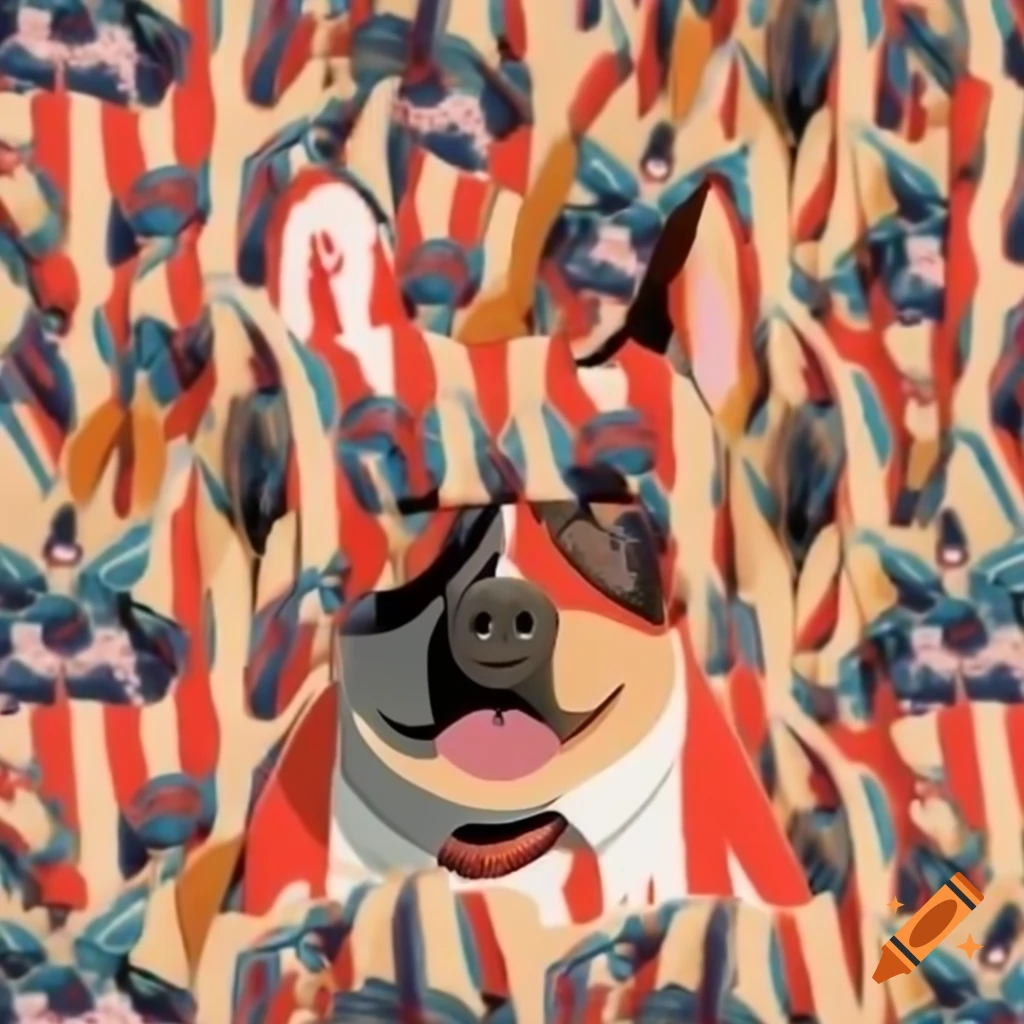 Dog food labels featuring Donald Trump's face