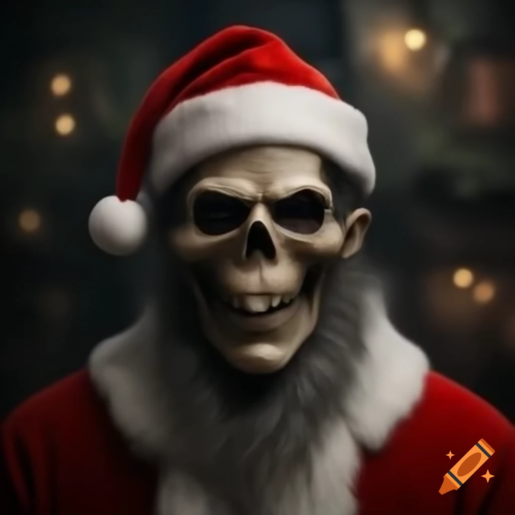 Spooky Santa Claus character, holiday theme