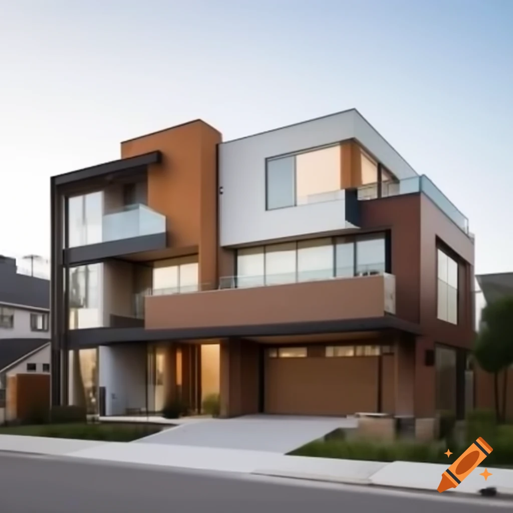 Modern houses architectural project presentation