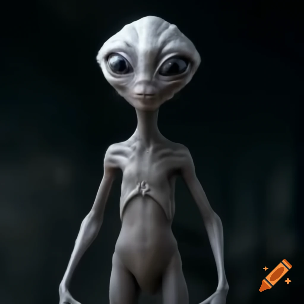Close-up of grey alien skin texture