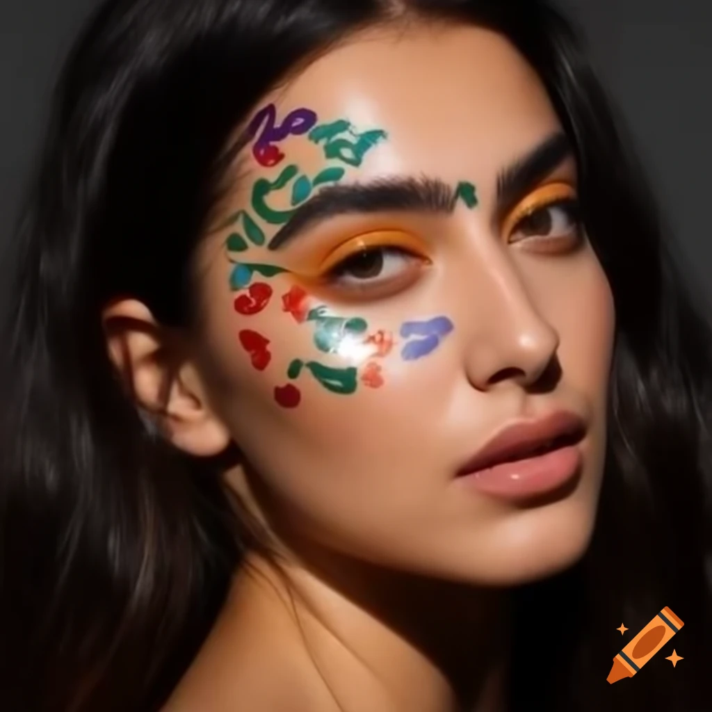 Unique half-Japanese half-Iranian woman with diverse features in natural light