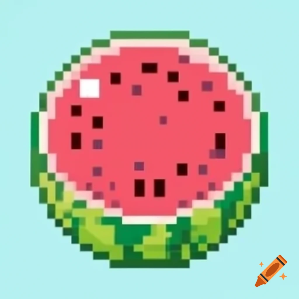 2D pixel art of a watermelon sprite